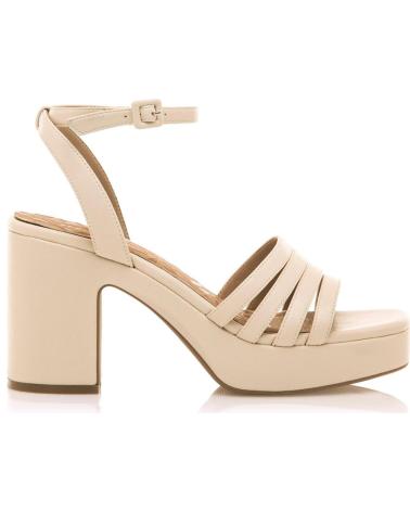 MTNG SANDALIAS DE TACON MUSTANG EN PARA MUJER BEIGE