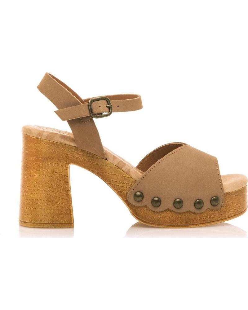 MTNG SANDALIAS DE TACON MUSTANG EN PARA MUJER BEIGE