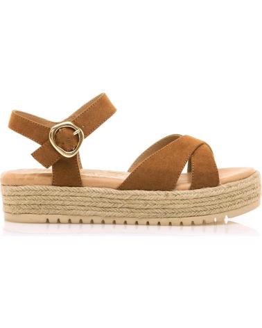 Woman Sandals MTNG SANDALIAS PLANAS MUSTANG 53358 MUJER CUERO MARRóN