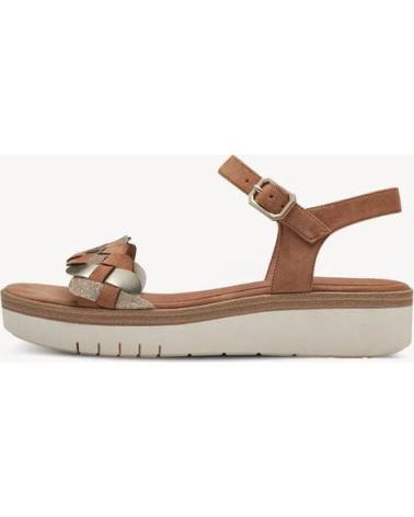 TAMARIS SANDALI PIATTI IN PELLE COLORE CAMEL CAMEL