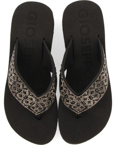 Flip-Flops-De-Mujer-GIOSEPPO-SANDALIA-CASUAL-DE-TELA-CON-CUNA-DE-GOMA-NEGRO