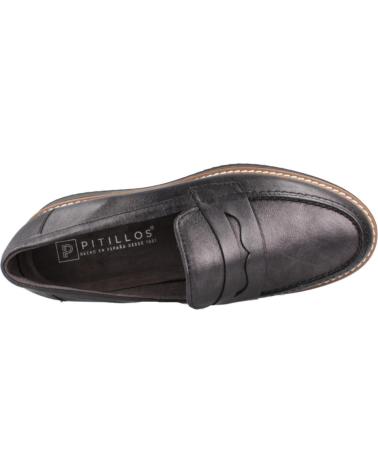 Mocassini per Donna PITILLOS MOCASINES MUJER MODELO 10072P COLOR NEGRO ANTRACITA