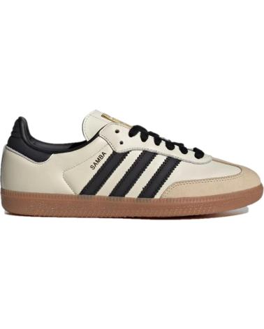 Esportes  de Mulher ADIDAS SAMBA OG WOMAN ID0478 CREAM WHITE - CORE BLACK - SAND STRATA BEIGE