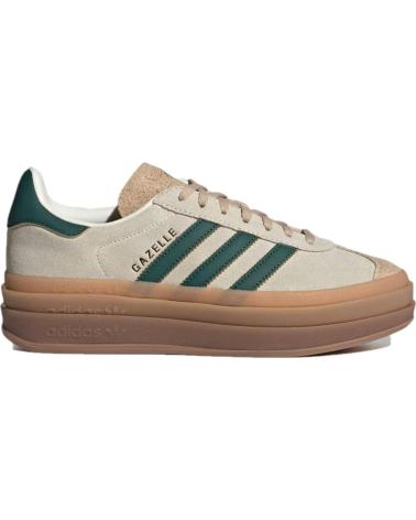 Esportes  de Mulher e Homem ADIDAS GAZELLE BOLD ID7056 CREAM WHITE - COLLEGIATE GREEN - MAGIC B BEIGE