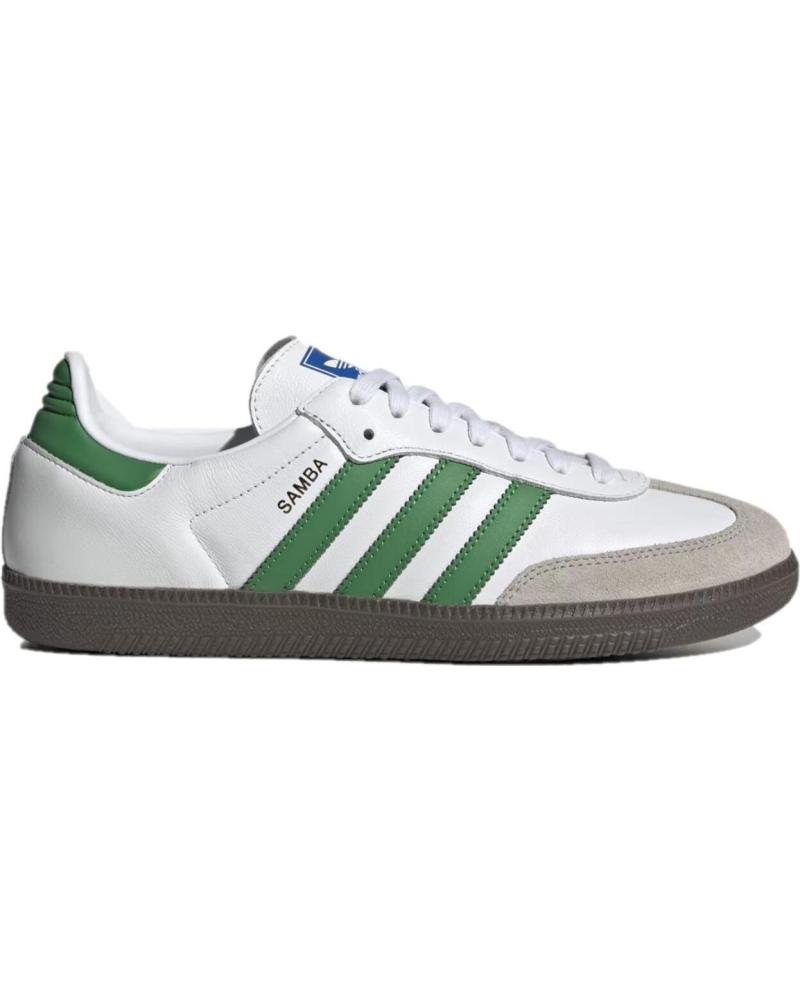 Esportes  de Homem ADIDAS SAMBA OG IG1024 - GREEN - GUM 5 - 41 1-3 WHITE