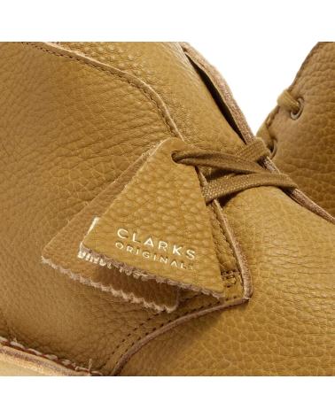 Bottines pour Homme CLARKS ORIGINALS DESERT BOOT DARK OLIVE LEATHER - 41 1-2 BROWN