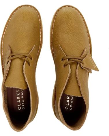 Bottines pour Homme CLARKS ORIGINALS DESERT BOOT DARK OLIVE LEATHER - 41 1-2 BROWN