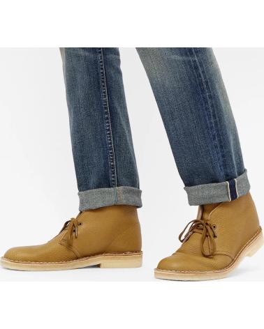 Bottines pour Homme CLARKS ORIGINALS DESERT BOOT DARK OLIVE LEATHER - 41 1-2 BROWN