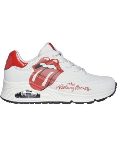 Woman Trainers SKECHERS 177965 ZAPATILLAS CASUAL DE MUJER ROL BLANCO Y ROJO