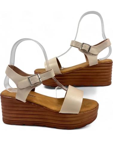 Sandales pour Femme TIMBOS SANDALIA CUNA PLATAFORMA MUJER 130178 BEIGE