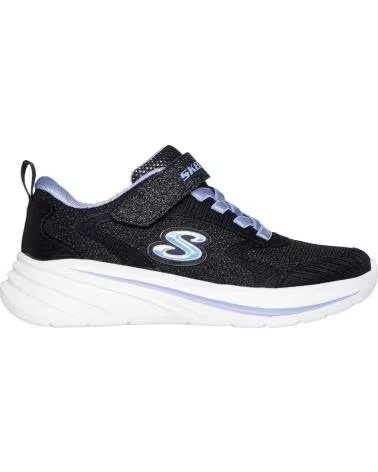 SKECHERS WAVE 92 303557L SCARPA SPORTIVA BAMBINA BLACK