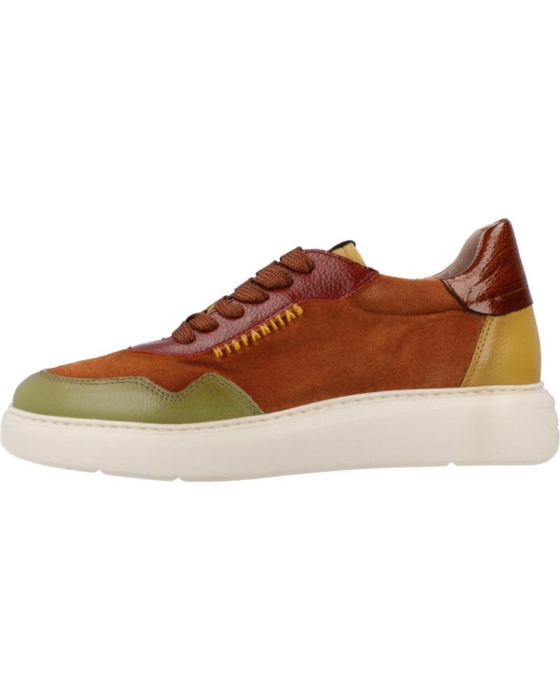Sportif pour Femme HISPANITAS ZAPATILLAS MUJER MODELO CHI243516 COLOR MARRON CUERO