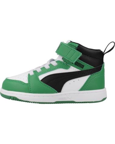 Sportif pour Garçon PUMA ZAPATILLAS NINO MODELO REBOUND V6 MID AC IN COLOR VERDE WHIT WHITE