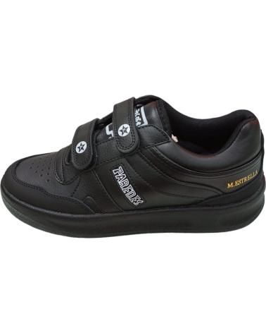 Sneaker-De-Hombre-PAREDES-DEPORTIVO-VELCRO-DE-PIEL-NEGRO