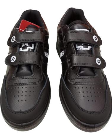Sneaker-De-Hombre-PAREDES-DEPORTIVO-VELCRO-DE-PIEL-NEGRO