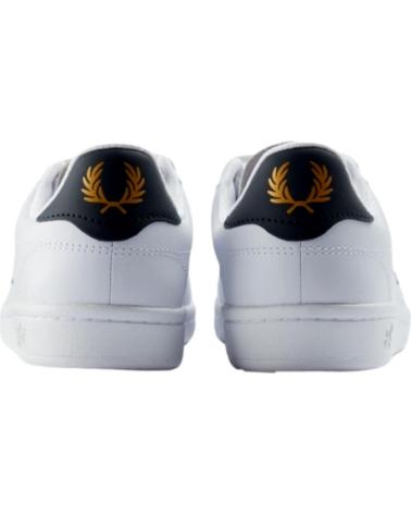 Sportivo per Donna e Uomo e Bambino FRED PERRY ZAPATILLA PIEL B6312 BLANCO
