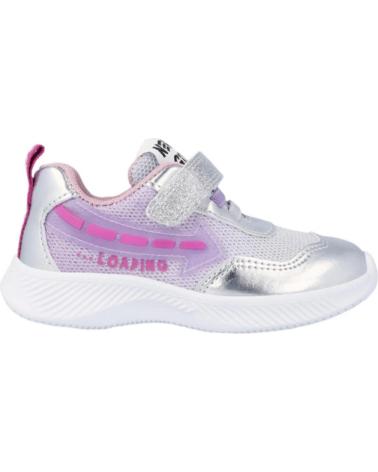 Deportivas de Niña GARVALIN SNEAKER CON LUZ 231805 VEGAN PLATA