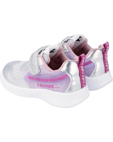 Deportivas de Niña GARVALIN SNEAKER CON LUZ 231805 VEGAN PLATA
