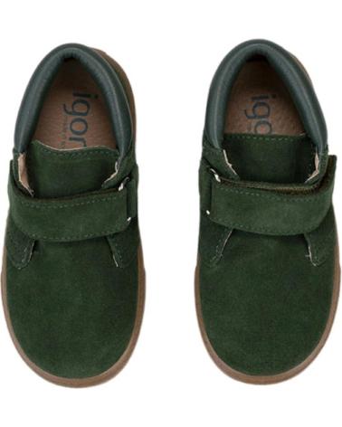boy Mid boots IGOR B TUI VELCRO PIEL VERDE