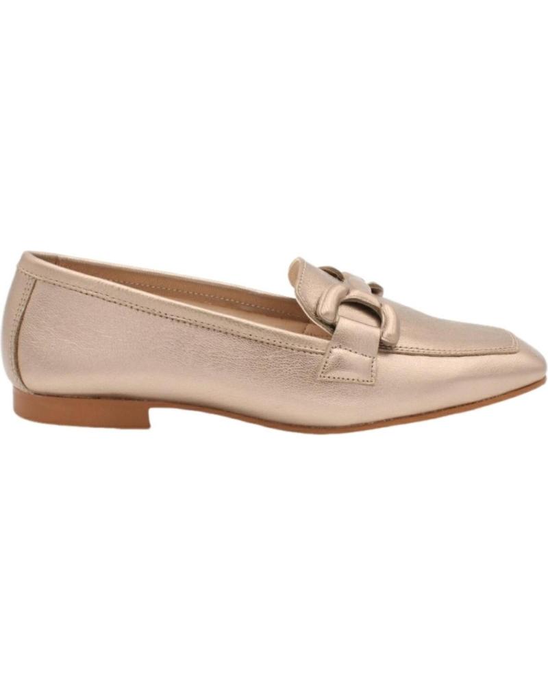 Mocassini per Donna DESCANFLEX MOC HEBILLA PIEL BRILLO FUMO AMARILLO