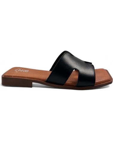 Sandalen für Damen TIMBOS SANDALIA PLANA DE PIEL 130272 NEGRO