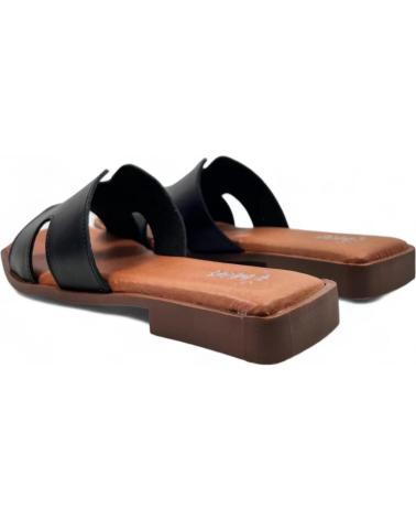 Sandalen für Damen TIMBOS SANDALIA PLANA DE PIEL 130272 NEGRO