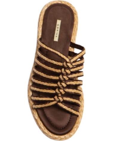 Sandales pour Femme CORINA SANDALIAS PLANAS MUJER YUTE VARIOS M4445 MARRON