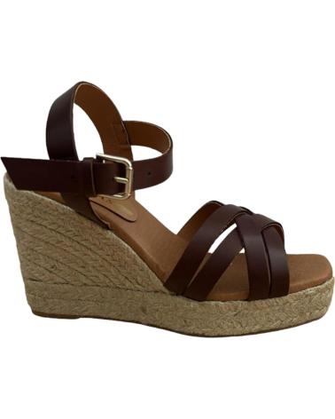 ELER TAUPE WEDGE DRESS SANDALS WITH CRISS-CROSS STRAPS TAUPE