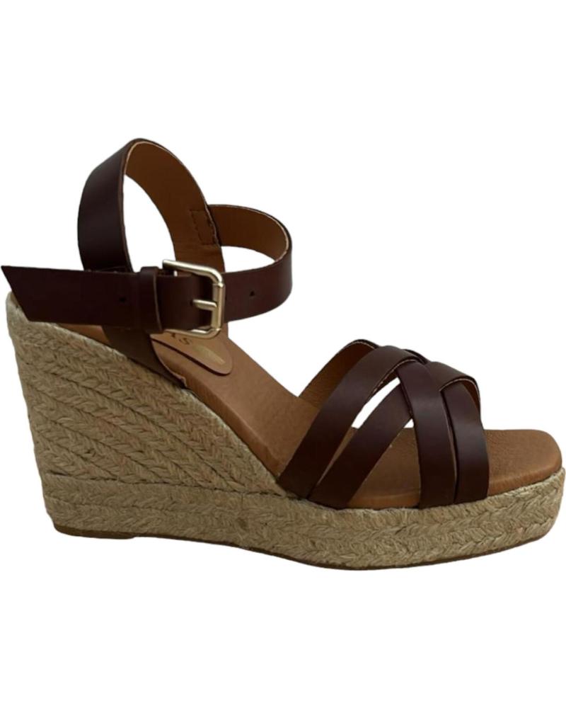 ELER TAUPE WEDGE DRESS SANDALS WITH CRISS-CROSS STRAPS TAUPE