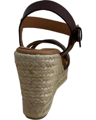 ELER TAUPE WEDGE DRESS SANDALS WITH CRISS-CROSS STRAPS TAUPE