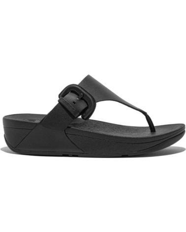 Infradito per Donna FITFLOP LULU COVERED-BUCKLE TOE-POST NEGRA NEGRO