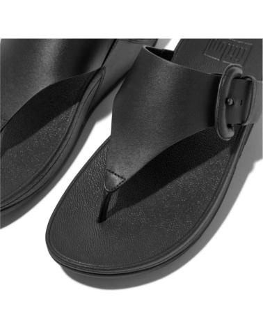 Infradito per Donna FITFLOP LULU COVERED-BUCKLE TOE-POST NEGRA NEGRO