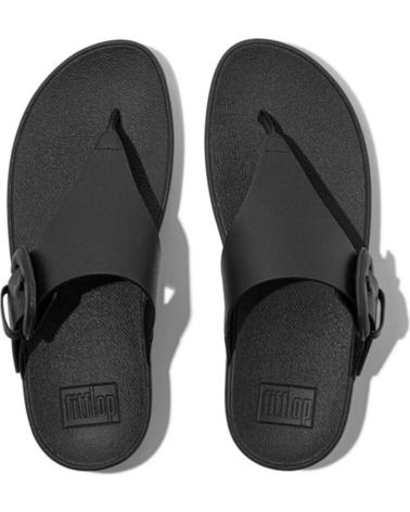 Infradito per Donna FITFLOP LULU COVERED-BUCKLE TOE-POST NEGRA NEGRO
