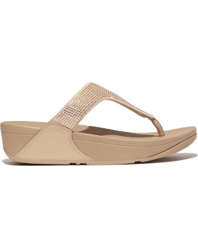 Chinelos de Mulher FITFLOP LULU CRYSTAL EMBELLISHED THOE POPST BEIG