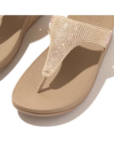 Chinelos de Mulher FITFLOP LULU CRYSTAL EMBELLISHED THOE POPST BEIG