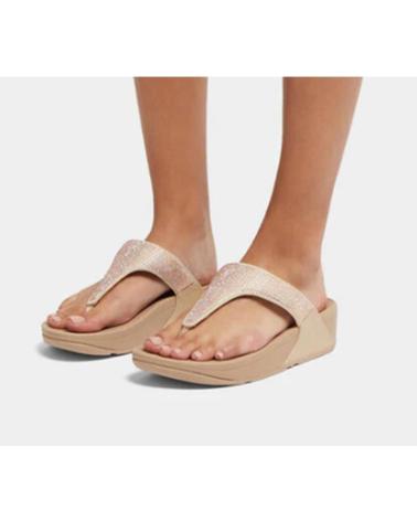 Chinelos de Mulher FITFLOP LULU CRYSTAL EMBELLISHED THOE POPST BEIG