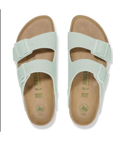Chinelos de Mulher BIRKENSTOCK ARIZONA VEGAN CANVAS VERDE CLARO