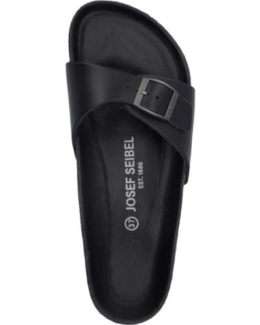 Chanclas de Mujer JOSEP SEIBEL BIANCA-04 PIEL NEGRA NEGRO