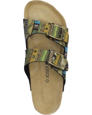 Chinelos de Mulher JOSEP SEIBEL BIANCA-01 VERDE- ORO