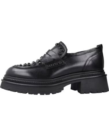 MOCASINES ALPE WOMAN CLAY 272717 DE PIEL NEGRA NEGRO