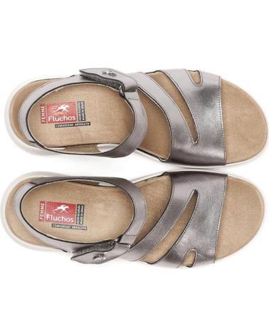 Zapatos de Mujer FLUCHOS SANDALIAS PLANAS F1478 MUJER ORO DORADO