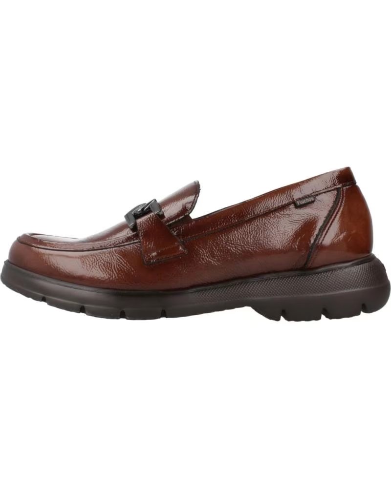 MOCASSINO FLUCHOS GLADIS F1794 IN PELLE VERNICIATA MARRONE DA DONNA CUERO