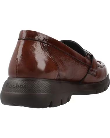 MOCASSINO FLUCHOS GLADIS F1794 IN PELLE VERNICIATA MARRONE DA DONNA CUERO