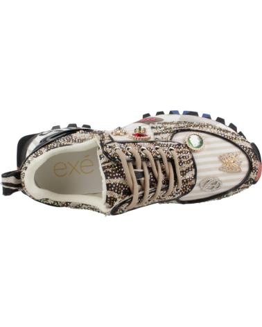 Deportivas de Mujer EXE SY24-6 LEATHER BEIGE BLACK