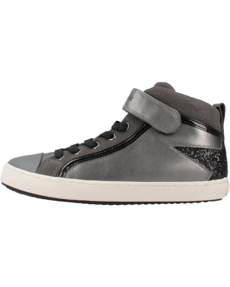 GEOX J KALISPERA J944GM C0062 - SCARPA ALTA GRIGIA CON VELCRO DKGREYBLACKGRIS