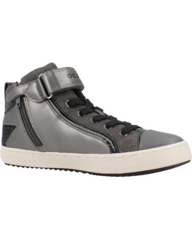 GEOX J KALISPERA J944GM C0062 - SCARPA ALTA GRIGIA CON VELCRO DKGREYBLACKGRIS