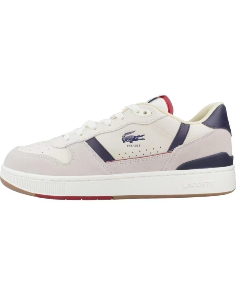 LACOSTE SCARPE DA GINNASTICA T-CLIP SET 48SMA0103-40F BEIGE WHTGUM
