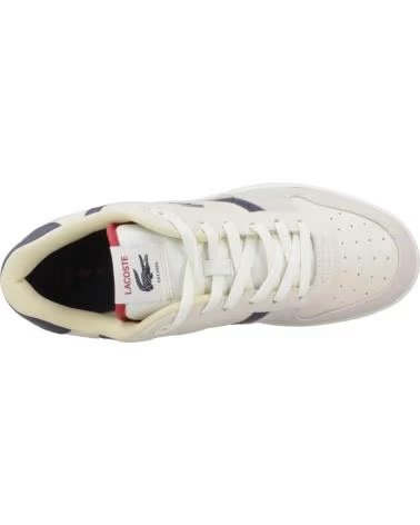 LACOSTE SCARPE DA GINNASTICA T-CLIP SET 48SMA0103-40F BEIGE WHTGUM