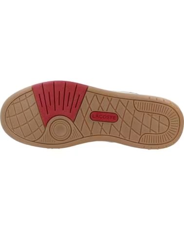 LACOSTE SCARPE DA GINNASTICA T-CLIP SET 48SMA0103-40F BEIGE WHTGUM