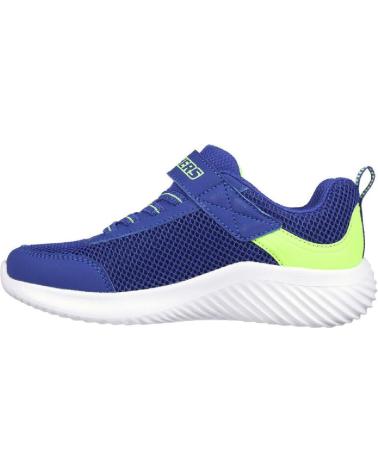 Deportivas de Niña y Niño SKECHERS BOUNDER TECH JR - 28 AZUL-LIMA BLLM